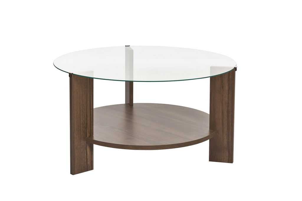 Clara - Table Basse - Venezia Walnut/Transparent