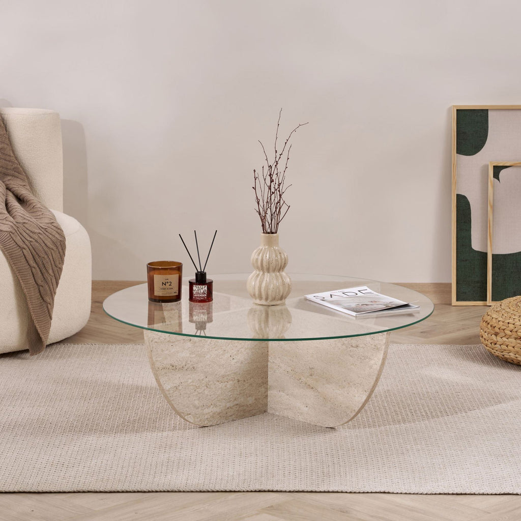 Liya - Mesa de centro - Travertine
