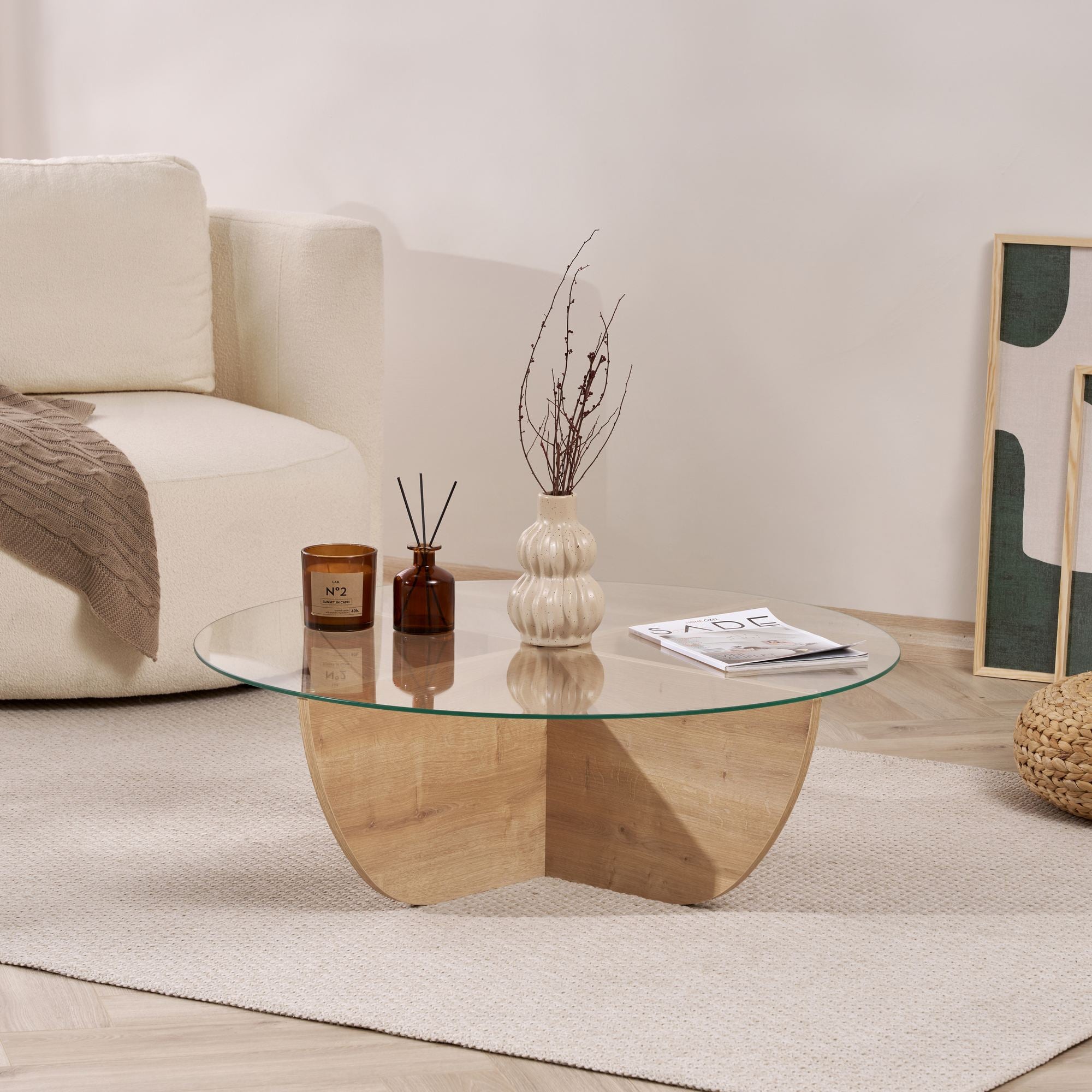 Liya - Coffee Table - Sapphire Oak