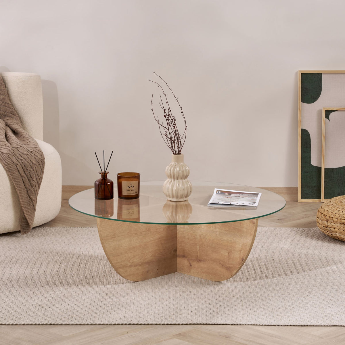 Liya - Coffee Table - Sapphire Oak