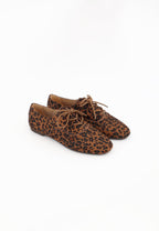 Soline Derby Shoes - Brown Leopard