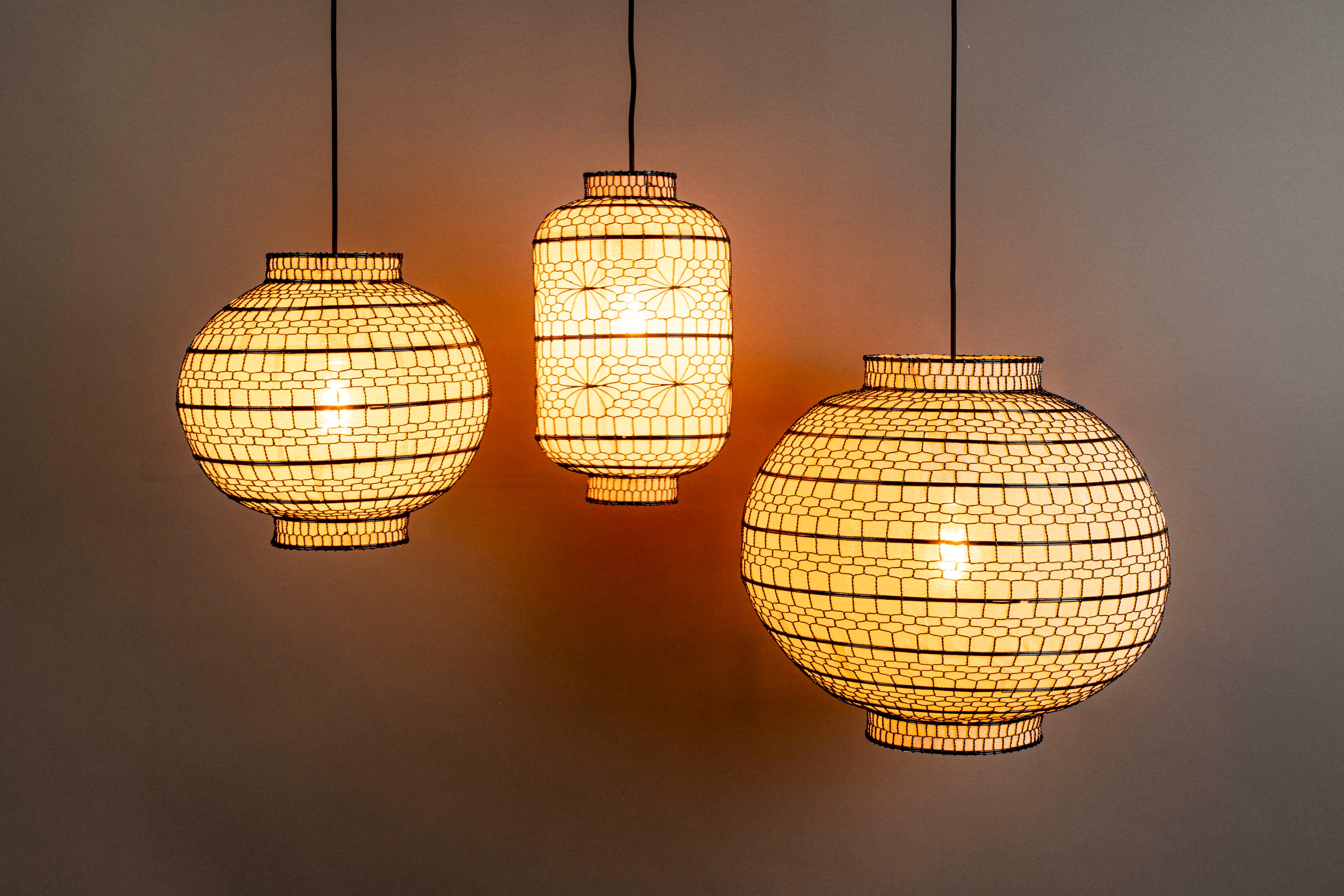 Ming Ronde '45 - Pendant Lamp - Iron - White