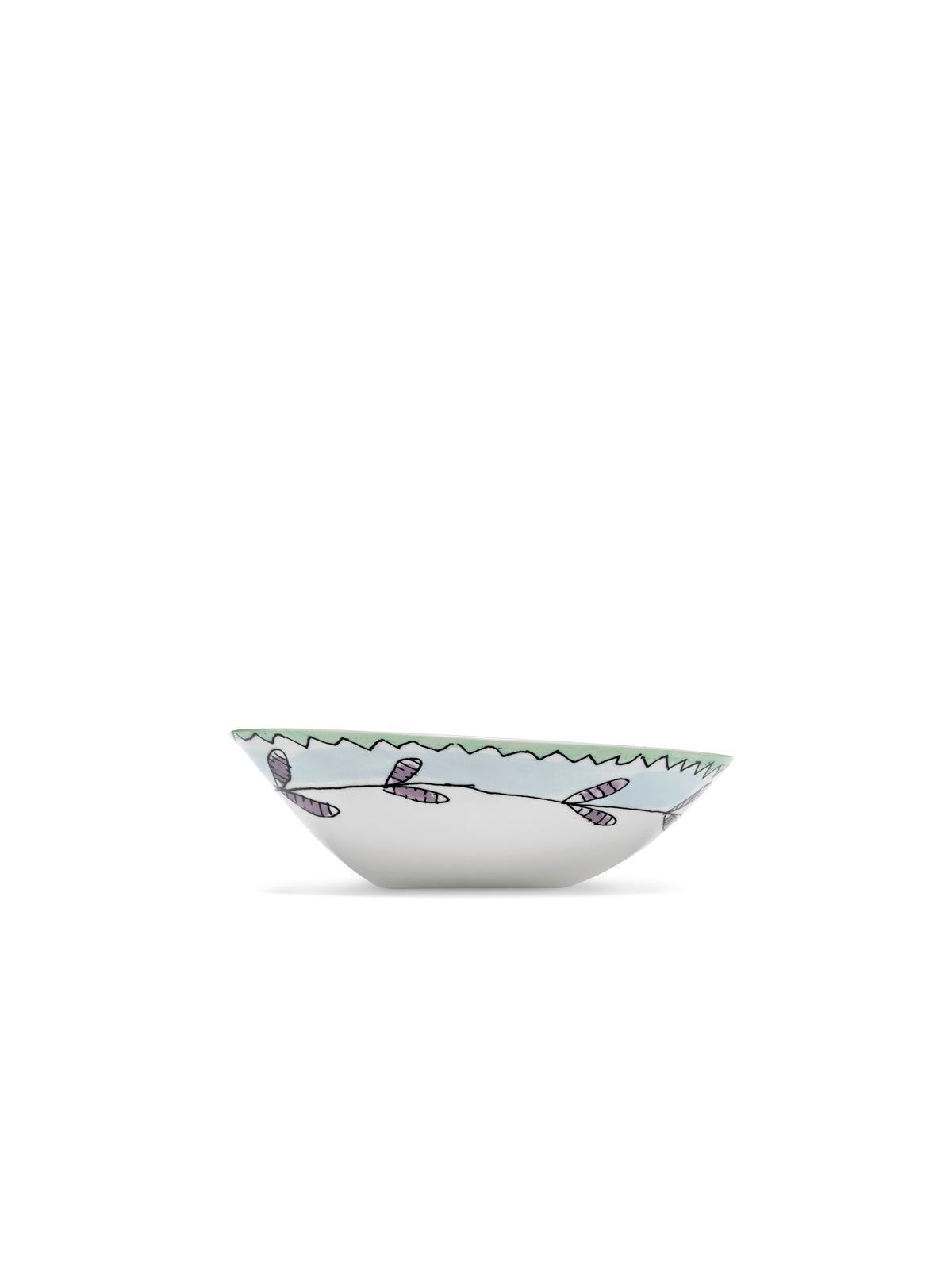 Midnight Flowers - Lot De 2 Bols Bas - L - Porcelaine Bone China - Blossom Milk