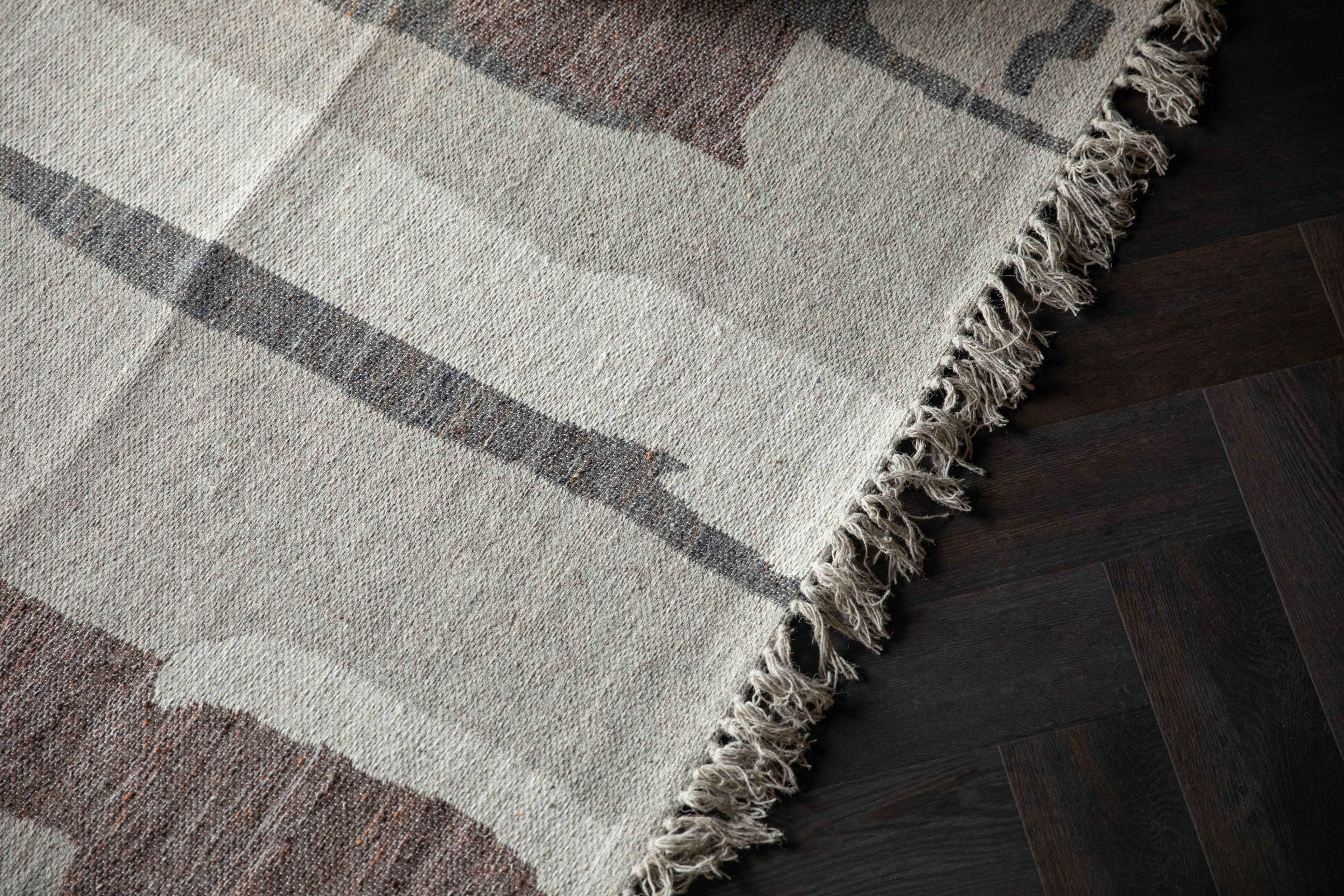 Caminito - Rug - Wool - Grey/Orange