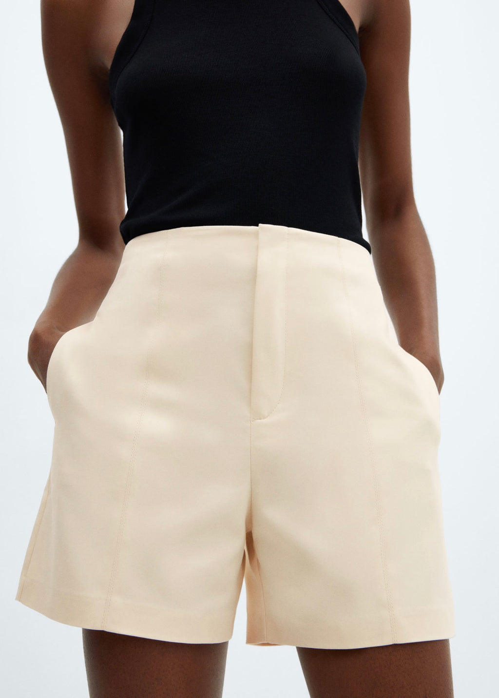 Short Droit Taille Haute