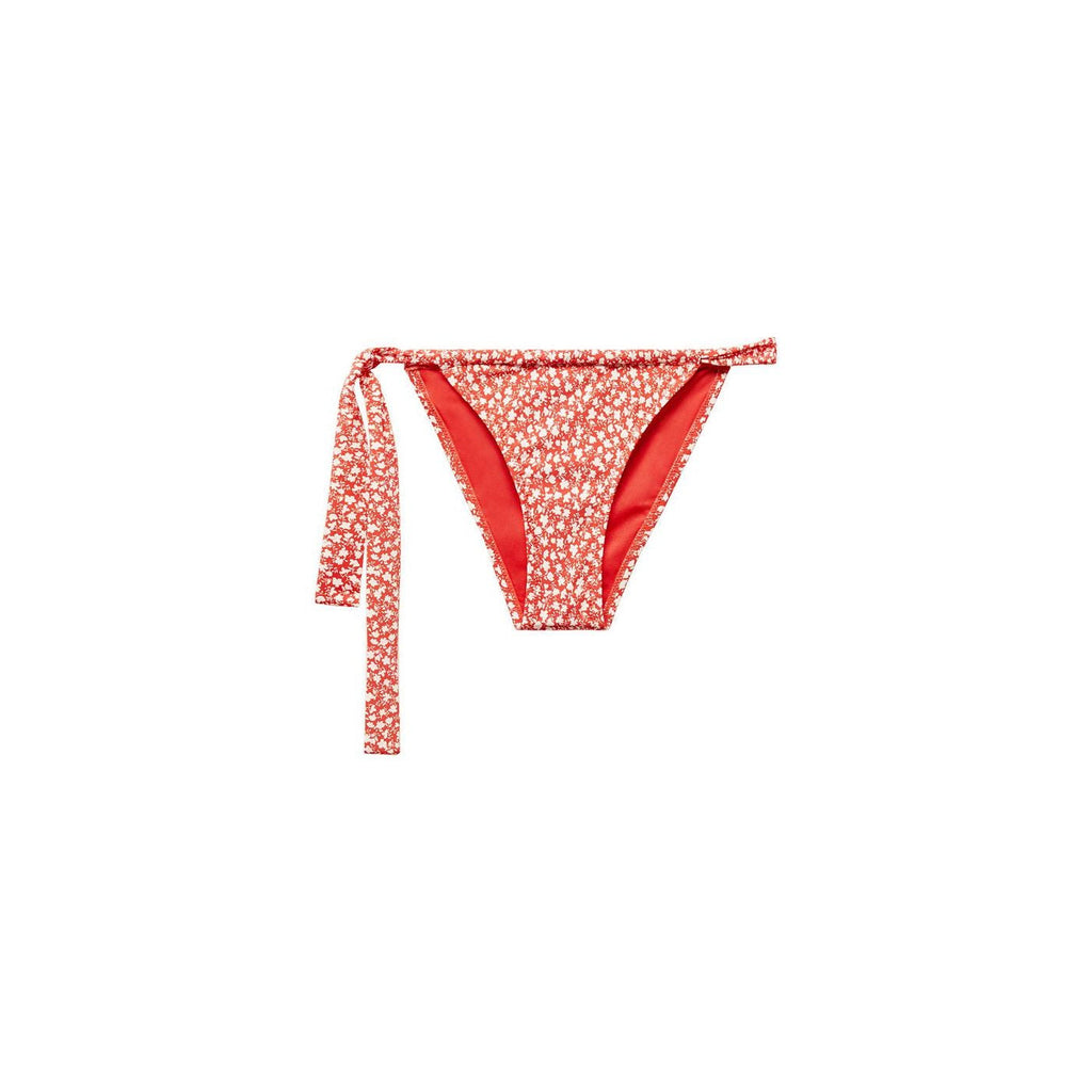 Culotte Bikini Classique Fleurie - Red