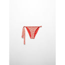 Classic Floral Bikini Panties - Red