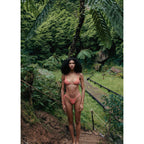 Culotte Bikini Classique Fleurie - Red