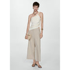 Pantalón Wideleg Lino - Beige