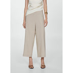 Pantalón Wideleg Lino - Beige