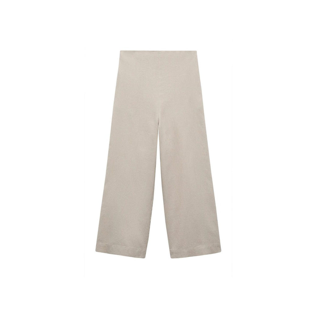 Pantalón Wideleg Lino - Beige