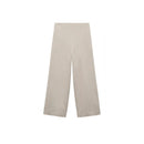 Pantalón ancho de lino - Beige