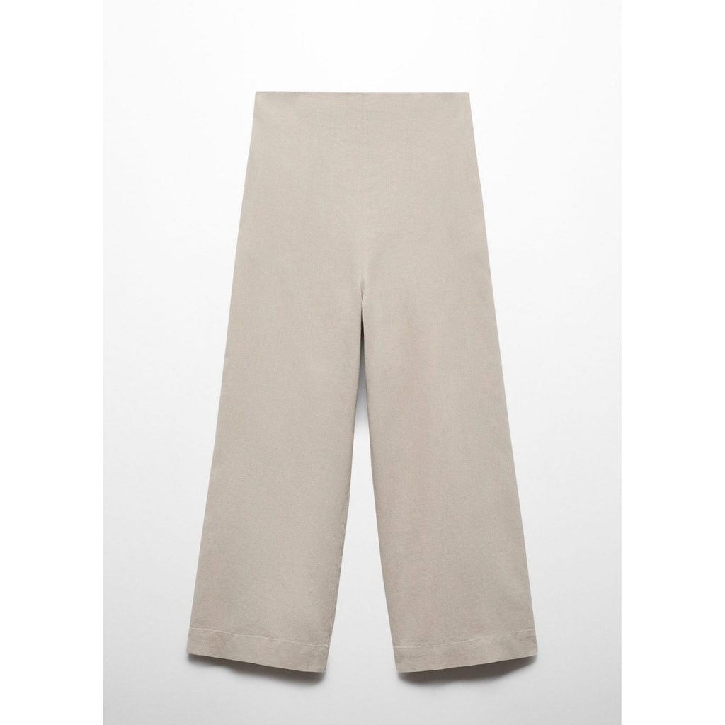 Pantalón Wideleg Lino - Beige