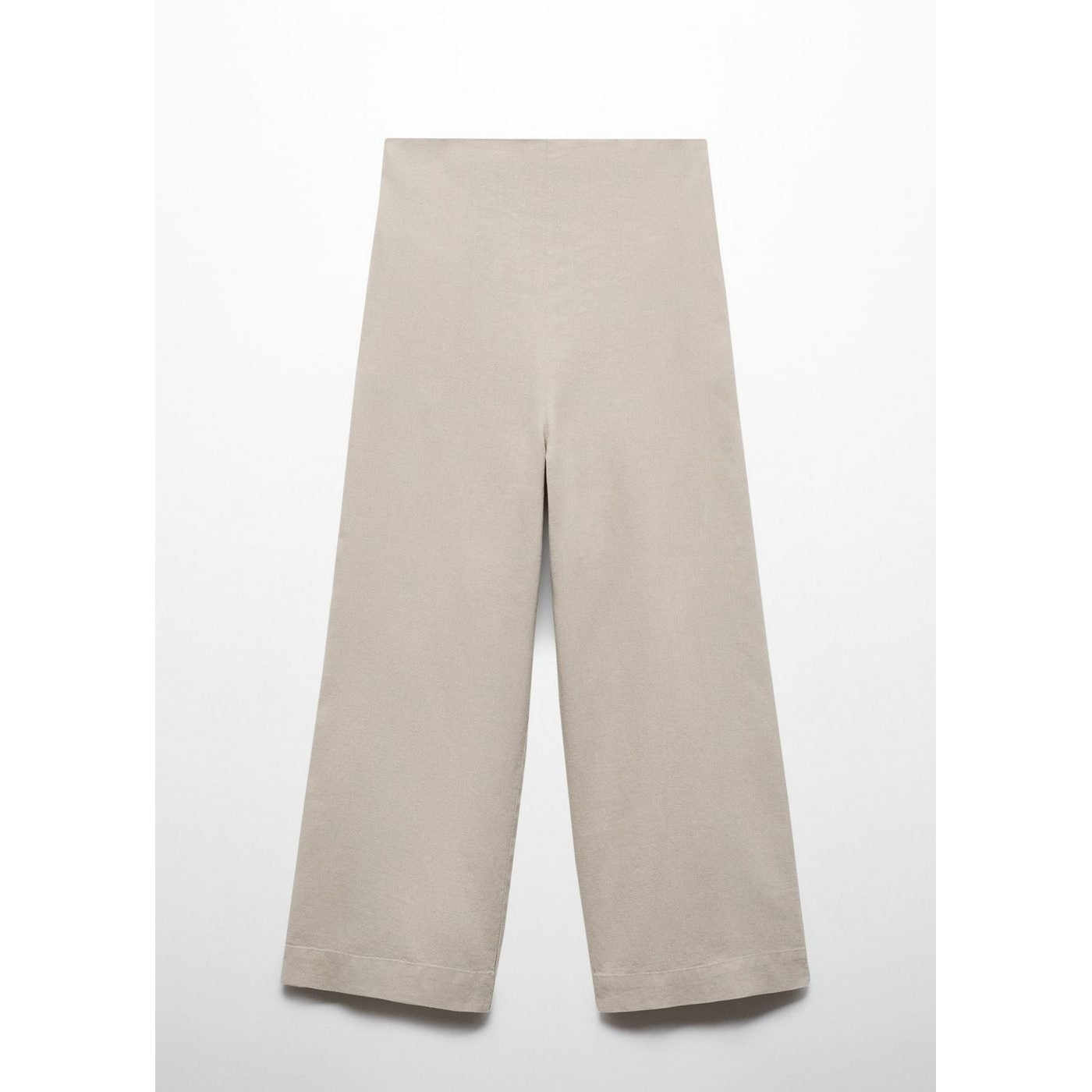 Pantalón Wideleg Lino - Beige