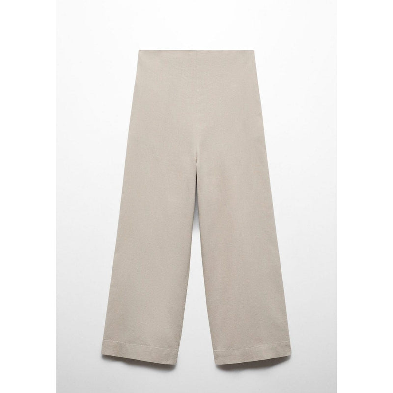 Pantalón ancho de lino - Beige