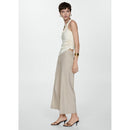 Pantalón ancho de lino - Beige