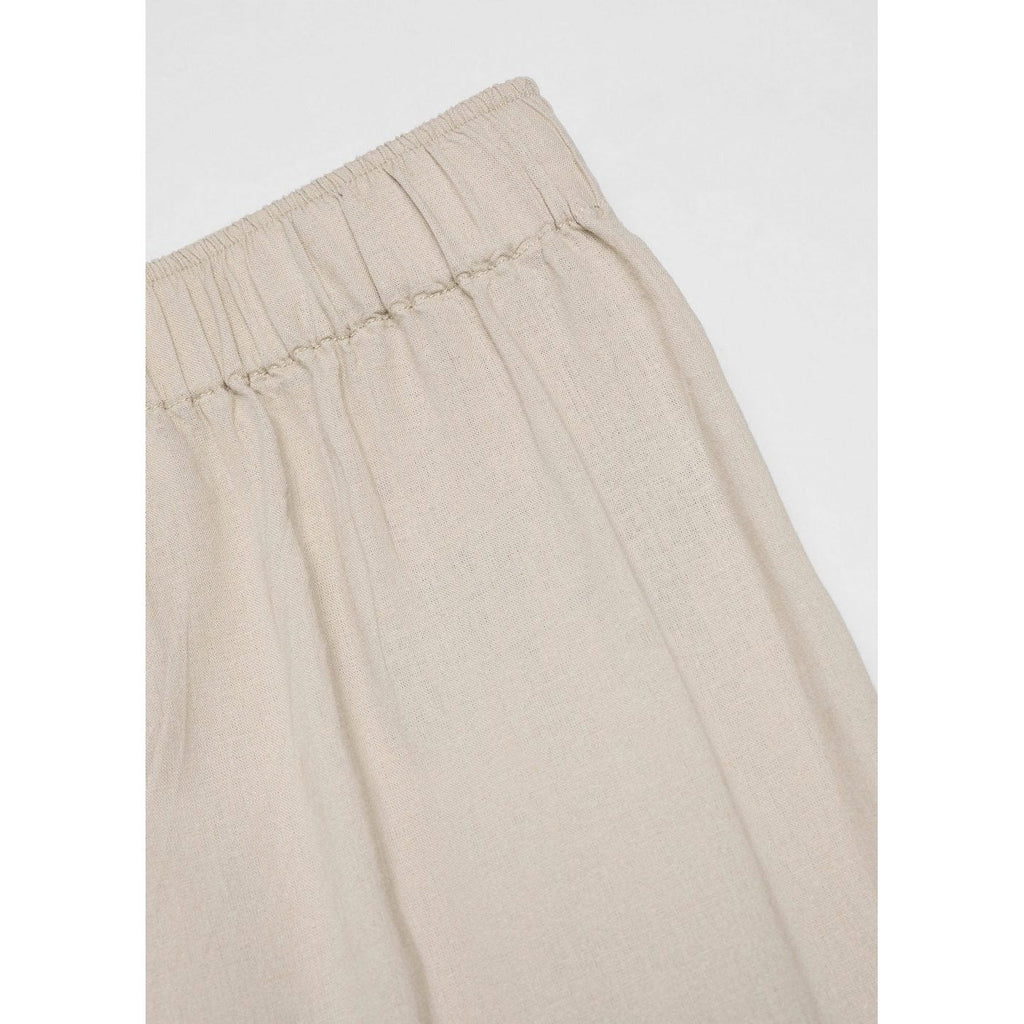 Pantalón Wideleg Lino - Beige