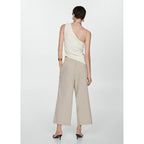 Pantalón Wideleg Lino - Beige