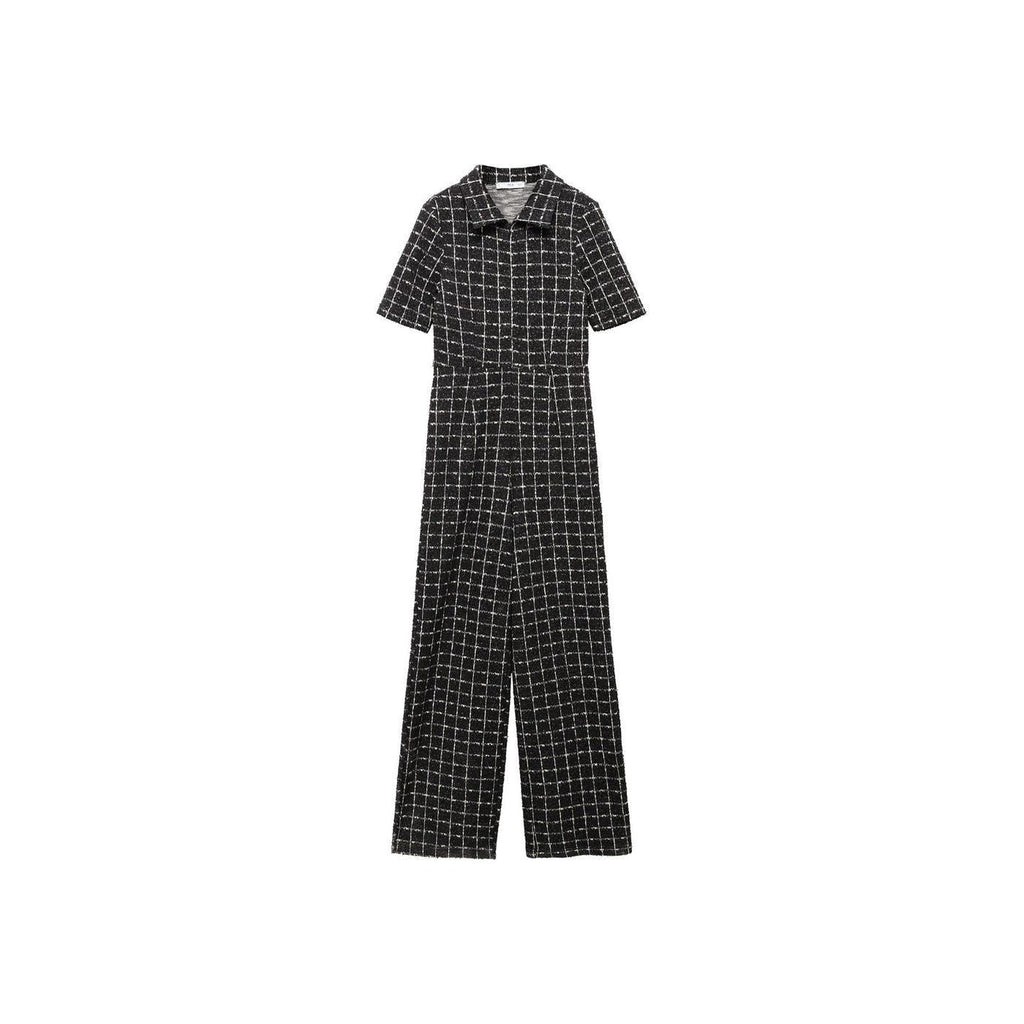 Combinaison Tweed Manches Courtes - Black