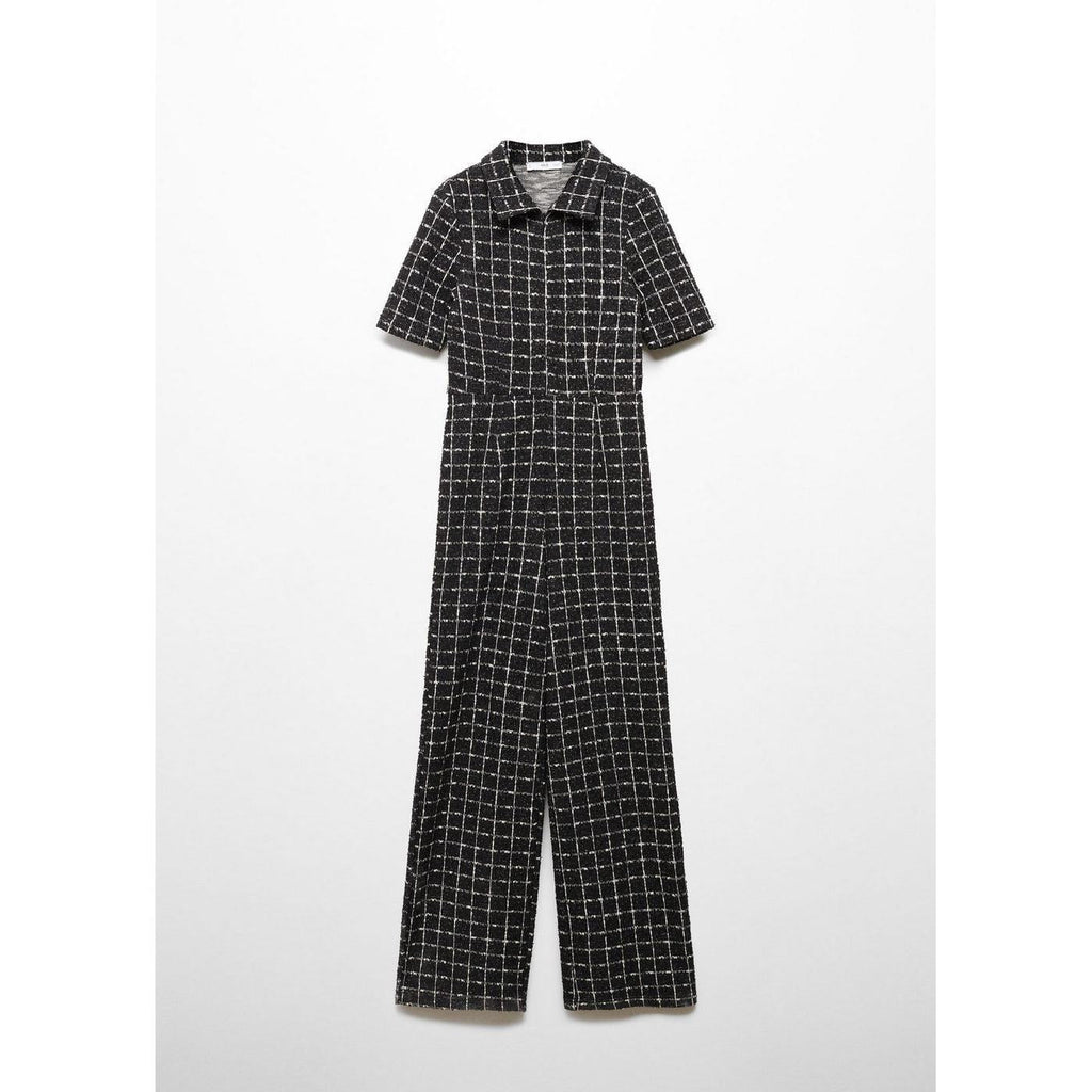 Combinaison Tweed Manches Courtes - Black