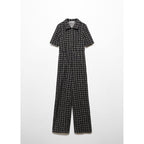 Combinaison Tweed Manches Courtes - Black