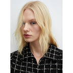 Combinaison Tweed Manches Courtes - Black
