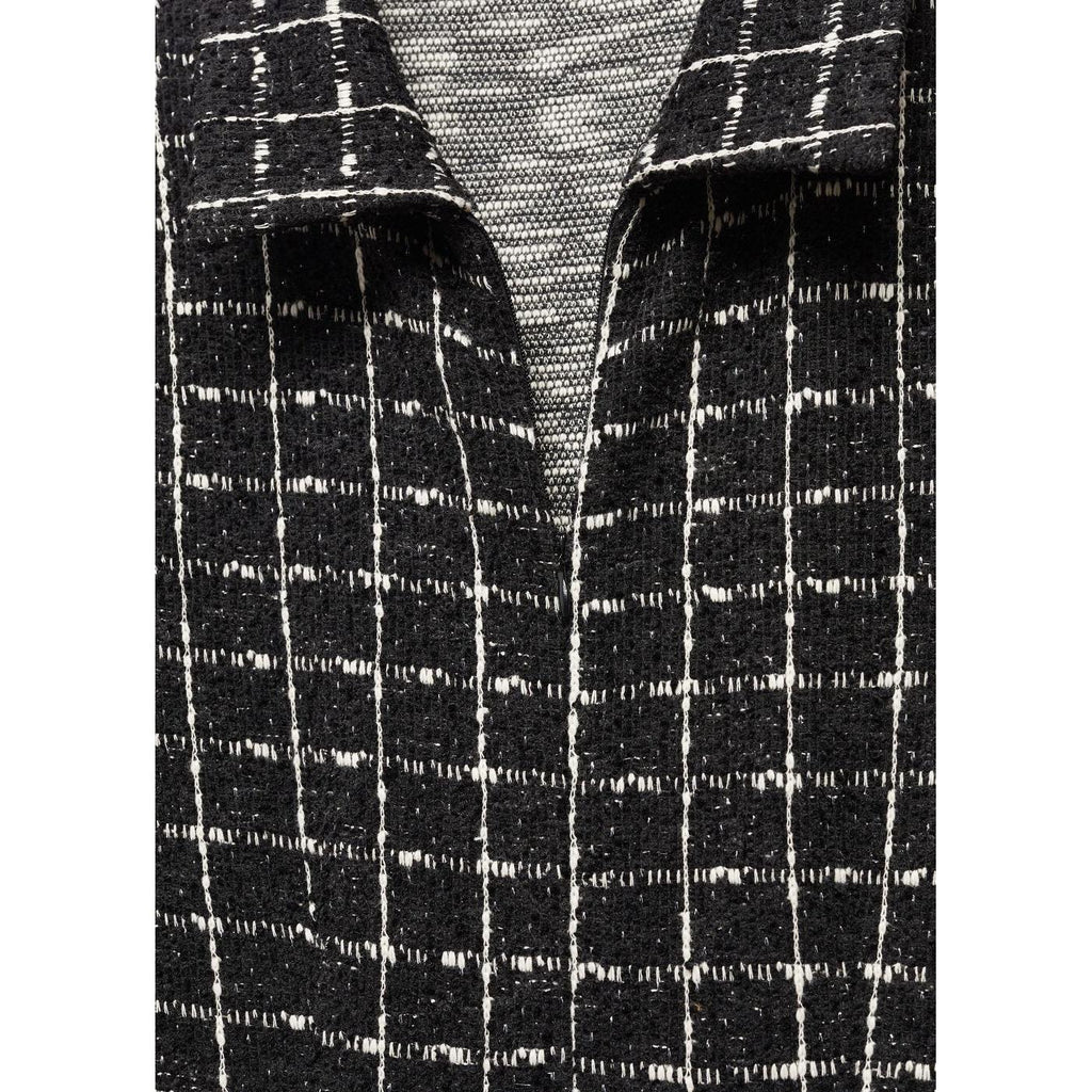 Combinaison Tweed Manches Courtes - Black
