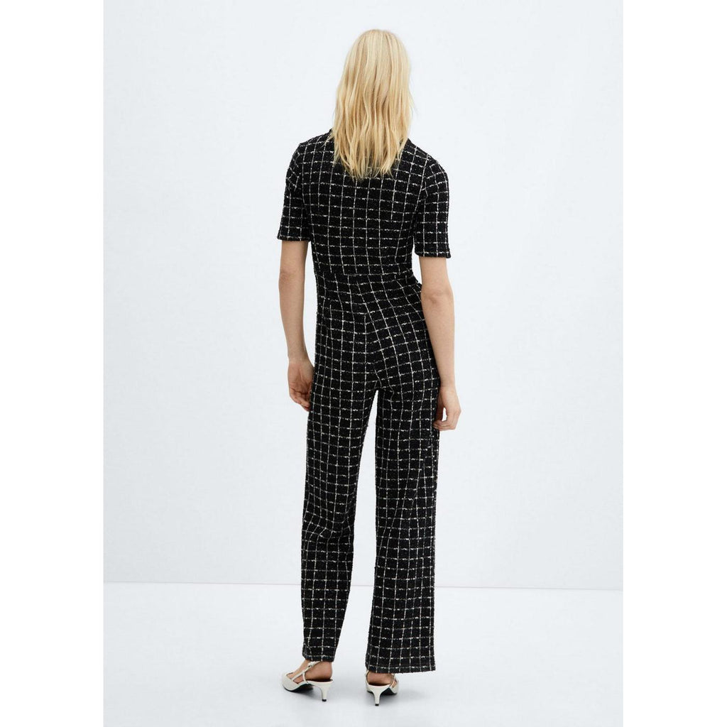 Combinaison Tweed Manches Courtes - Black