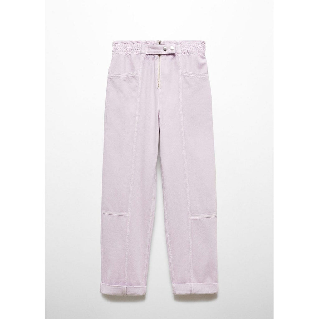 Jean Slouchy Cintura Elástica - Light/Pastel Purple