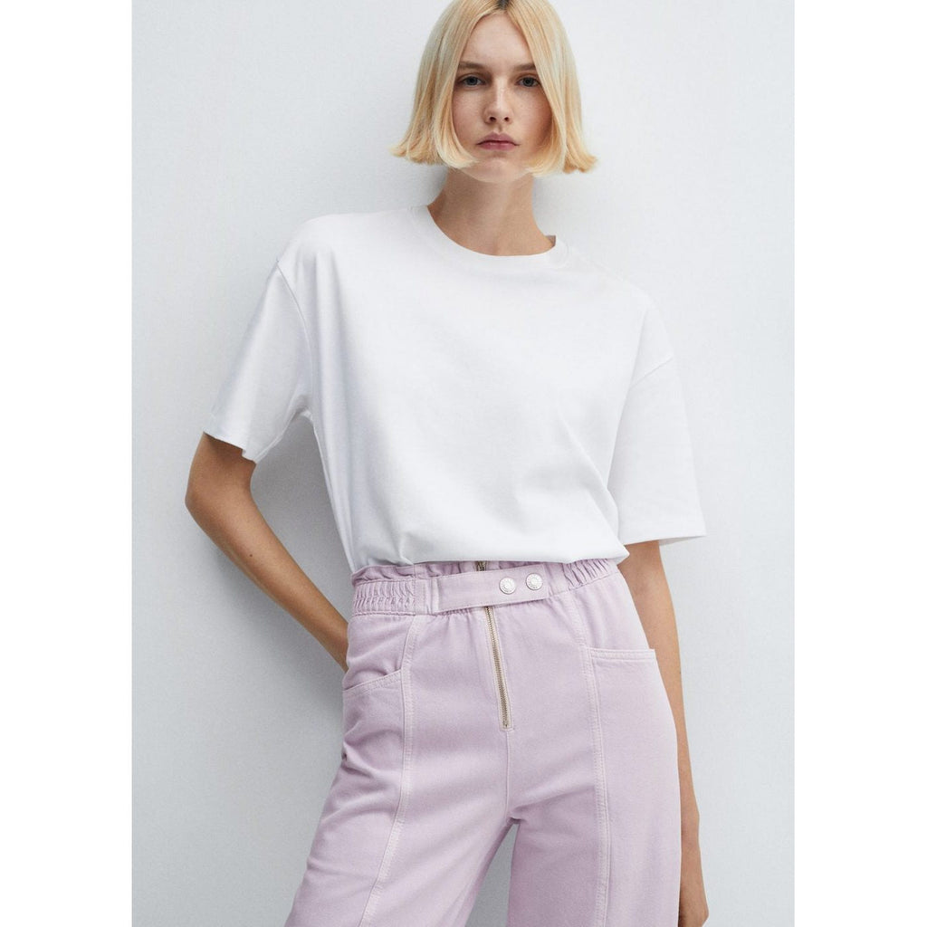 Jean Slouchy Cintura Elástica - Light/Pastel Purple