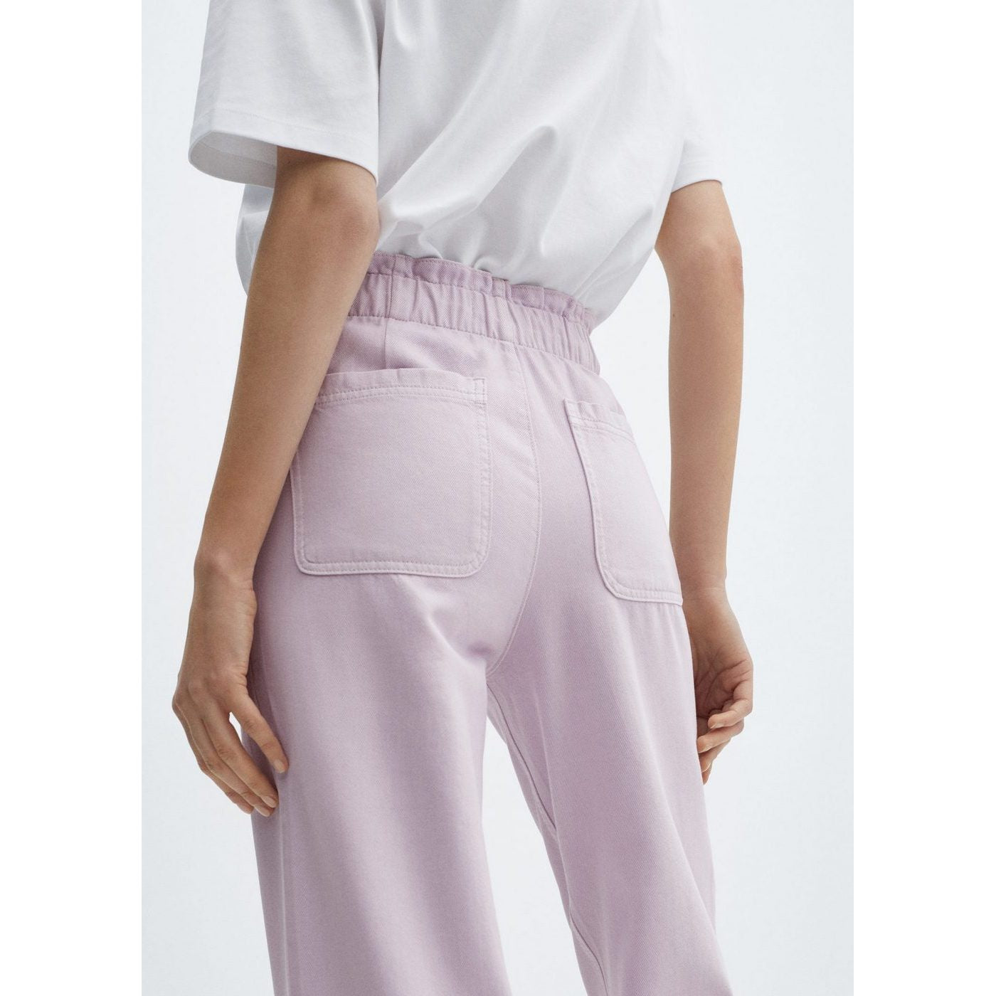 Jean Slouchy Cintura Elástica - Light/Pastel Purple