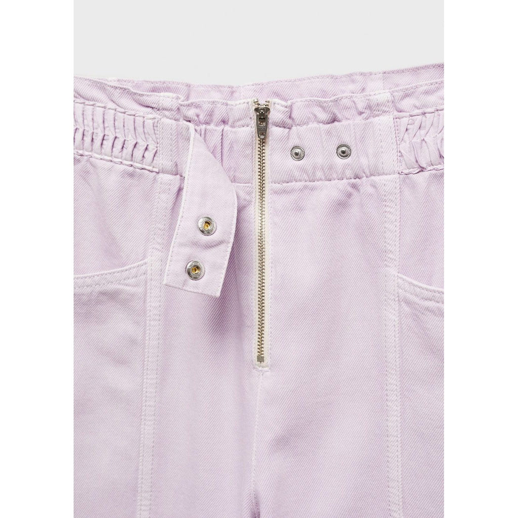 Jean Slouchy Cintura Elástica - Light/Pastel Purple