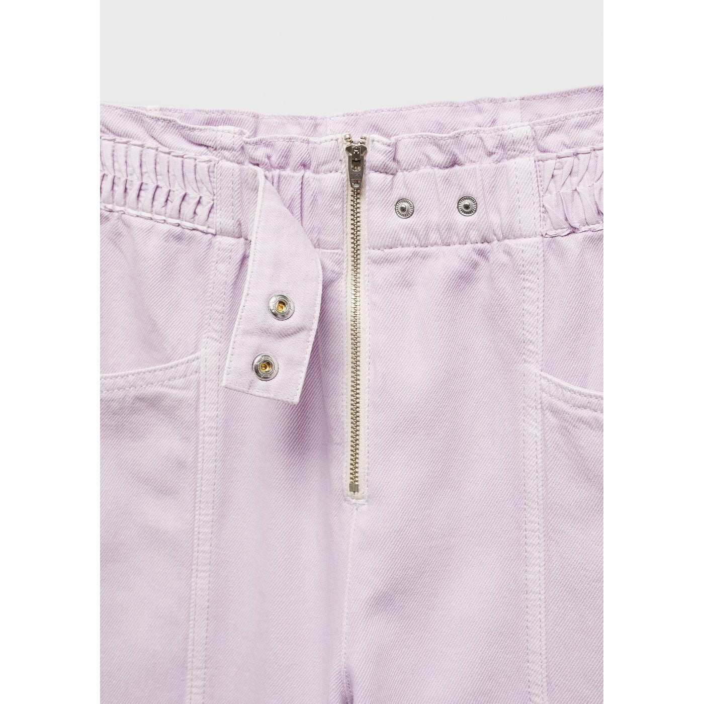 Jean Slouchy Cintura Elástica - Light/Pastel Purple