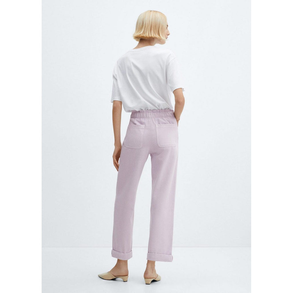 Jean Slouchy Cintura Elástica - Light/Pastel Purple