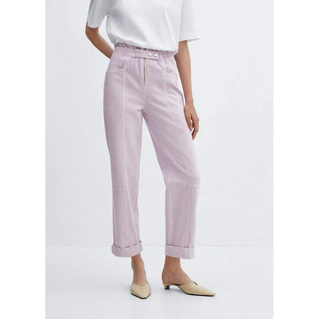 Jean Slouchy Cintura Elástica - Light/Pastel Purple