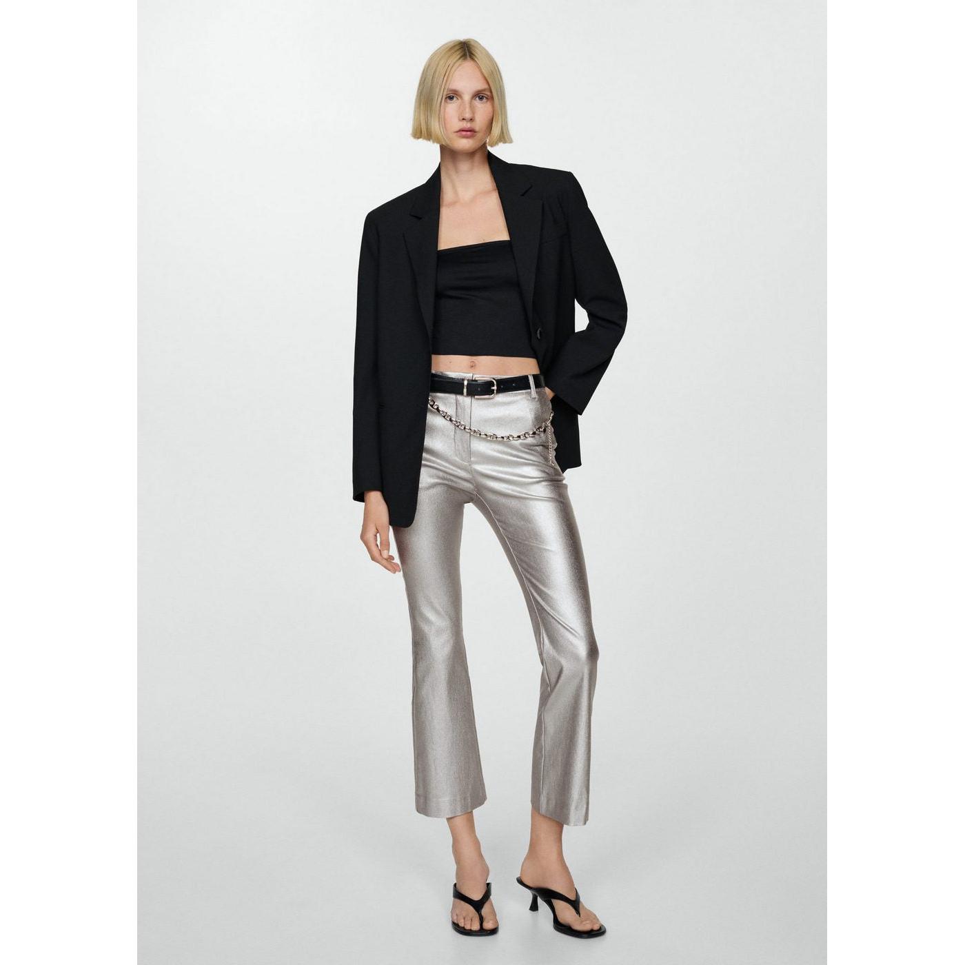 Pantalon Flare Métallisé - Silver