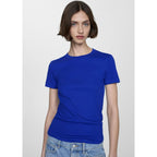Camiseta Manga Corta Tejido Canalé - Blue