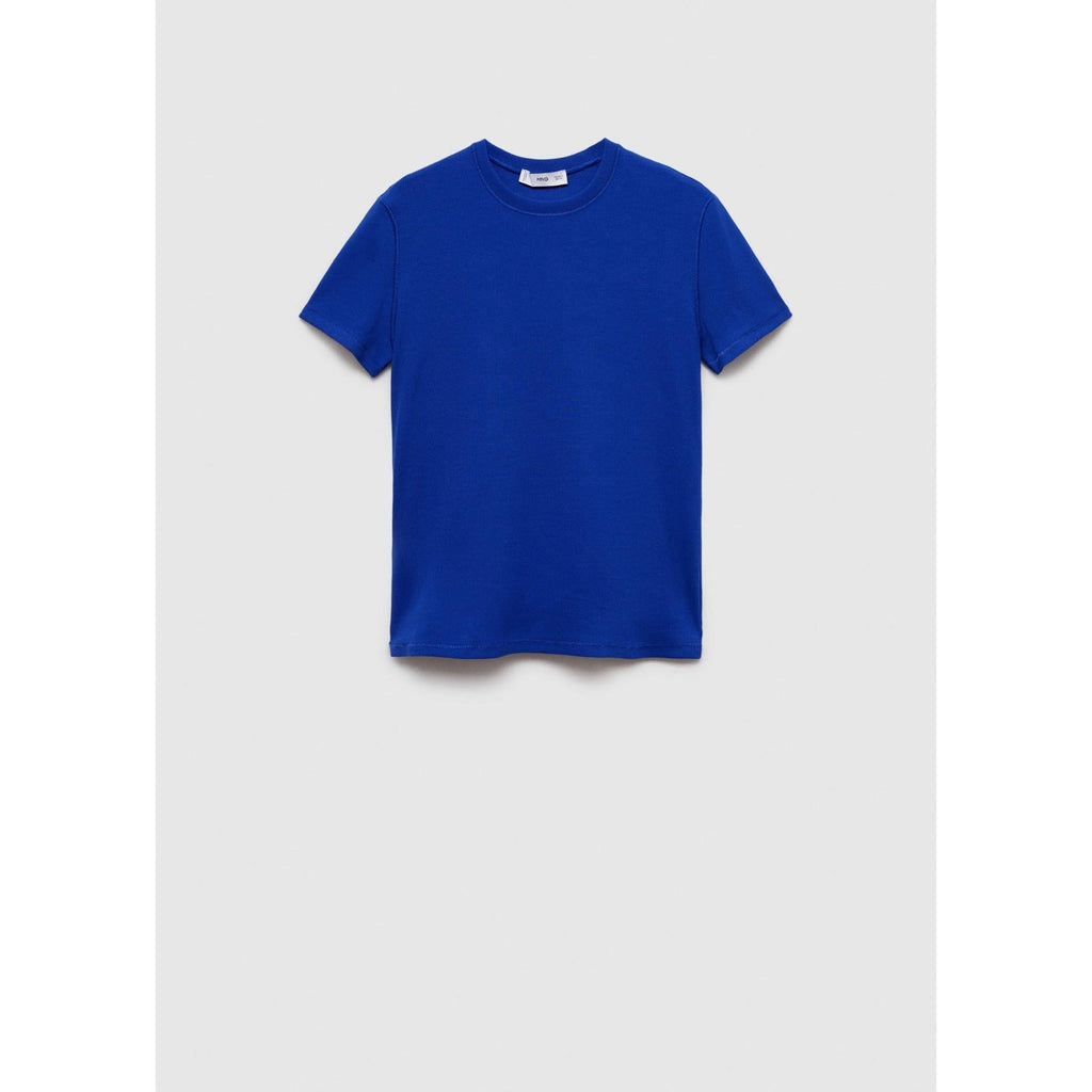 Camiseta Manga Corta Tejido Canalé - Blue