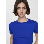 Camiseta Manga Corta Tejido Canalé - Blue
