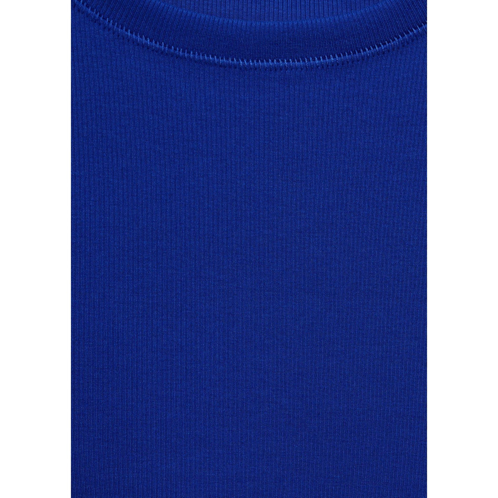 Camiseta Manga Corta Tejido Canalé - Blue