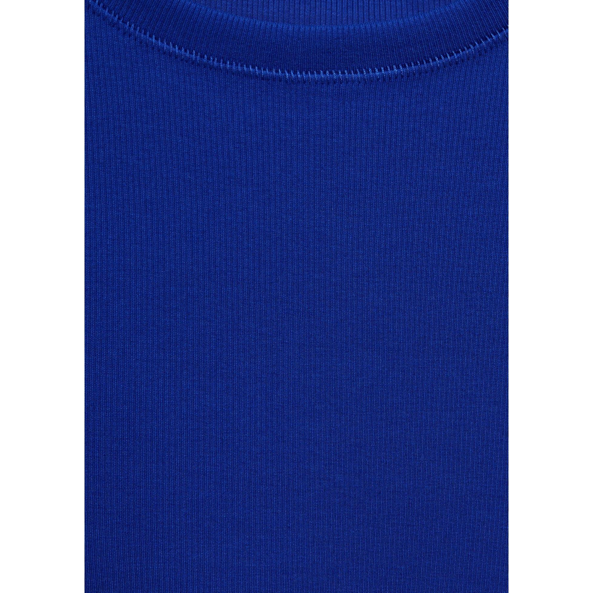 Camiseta Manga Corta Tejido Canalé - Blue