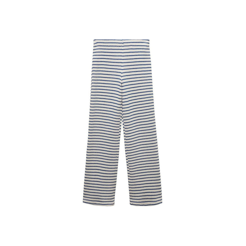 Pantalones de crochet a rayas - Azul