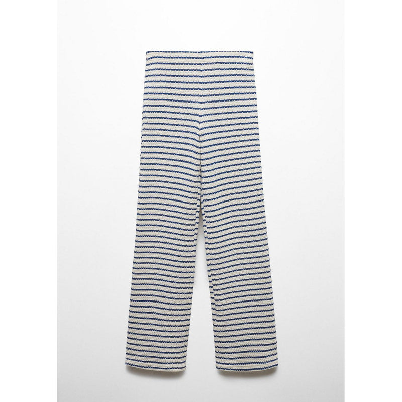 Pantalones de crochet a rayas - Azul