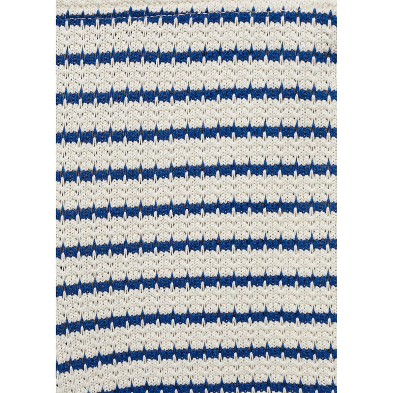 Pantalones de crochet a rayas - Azul
