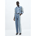 Vaquero Corte Recto Bicolor - Medium Blue