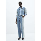 Vaquero Corte Recto Bicolor - Medium Blue