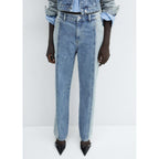 Vaquero Corte Recto Bicolor - Medium Blue