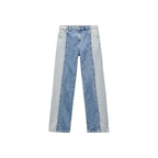 Vaquero Corte Recto Bicolor - Medium Blue
