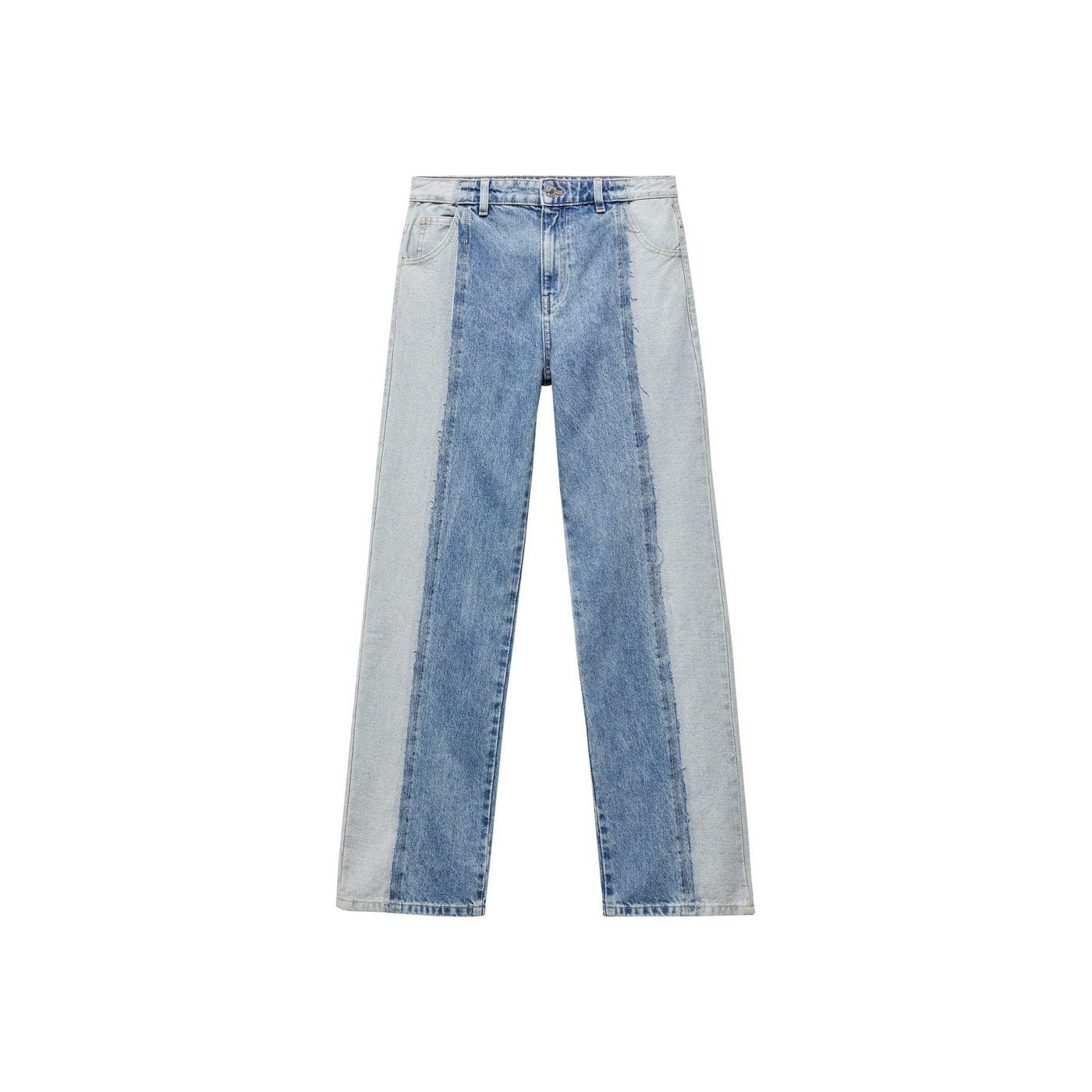 Vaquero Corte Recto Bicolor - Medium Blue