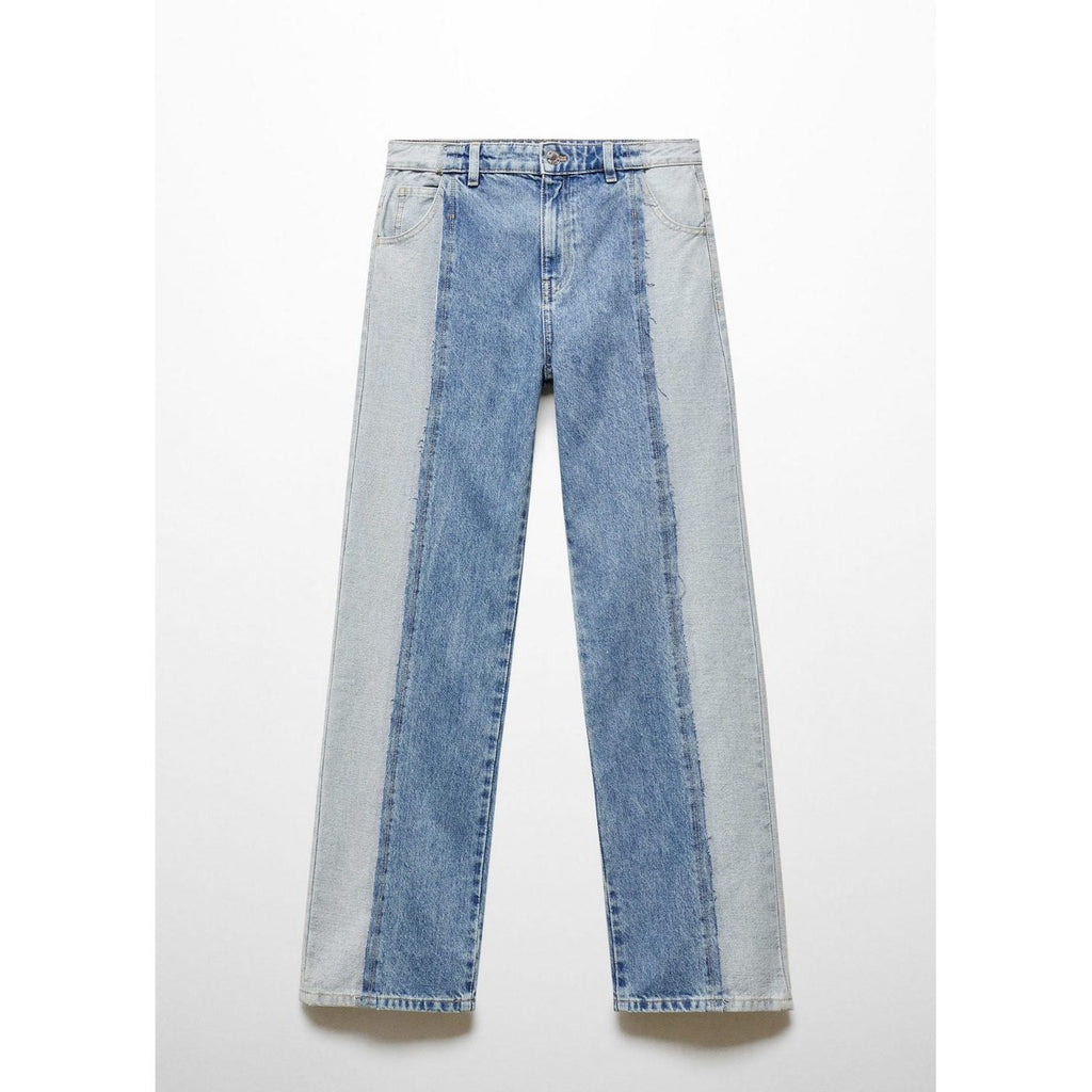 Vaquero Corte Recto Bicolor - Medium Blue